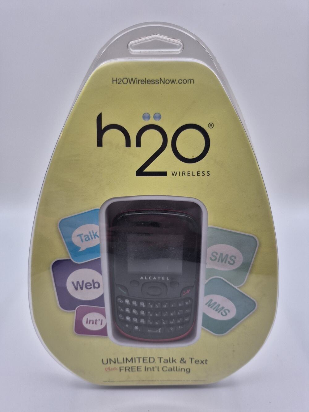 h2o Wireless Alcatel 355 Red Cell Phone 2012 Brand New Sealed